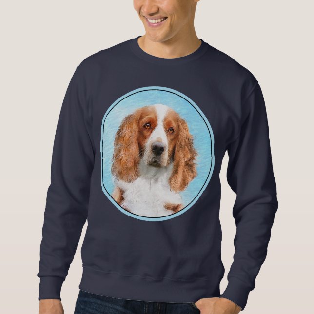 Sweatshirt Peinture d'espagnol Welsh Springer - Art original  (Devant)