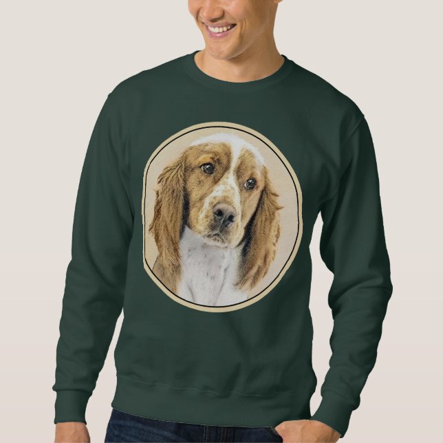 Sweatshirt Peinture d'espagnol Welsh Springer - Art original  (Devant)