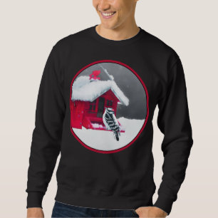 Sweatshirt Peinture Downy Woodpecker - Art original pour oise