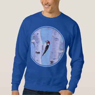 Sweatshirt Peinture Downy Woodpecker - Art original pour oise