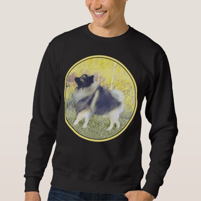 Sweatshirt Peinture en teint de Keeshond - jolie art original (Devant)