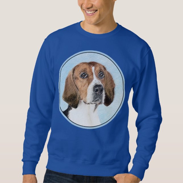 Sweatshirt Peinture Foxhound en anglais - Joli art original c (Devant)