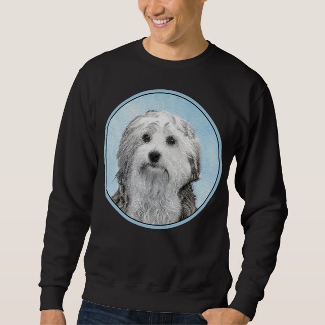 Sweatshirt Peinture Lowchen - Cute Original Chien Art (Devant)