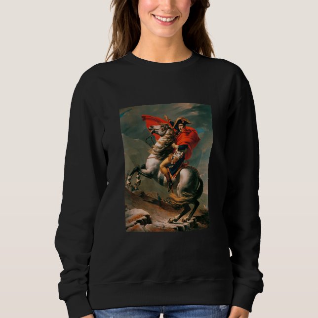 Sweatshirt Peinture Napoléon traversant les Alpes par Jacques (Devant)