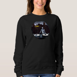 Sweatshirt Peinture numérique de Robot DJ mixage sur Turntab