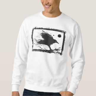 Sweatshirt Peinture Oiseau noir