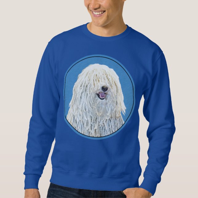 Sweatshirt Peinture Puli - Cute Original Chien Art (Devant)