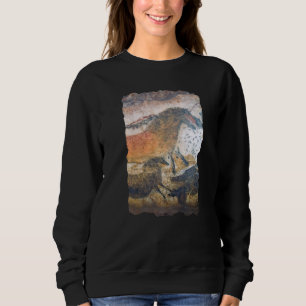 Sweatshirt Peinture rupestre Chevaux préhistoriques dans la