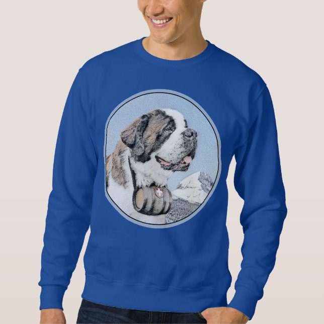 Sweatshirt Peinture Saint Bernard - Cute Original Chien Art (Devant)