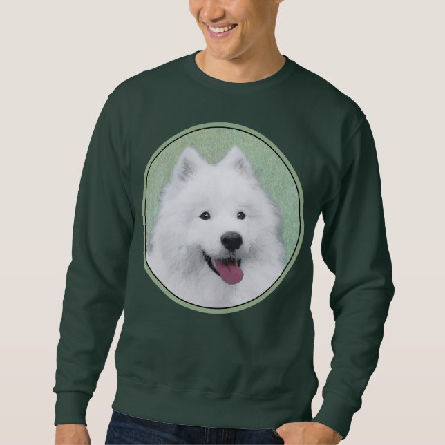 Sweatshirt Peinture Samoyed - Cute Original Chien Art (Devant)
