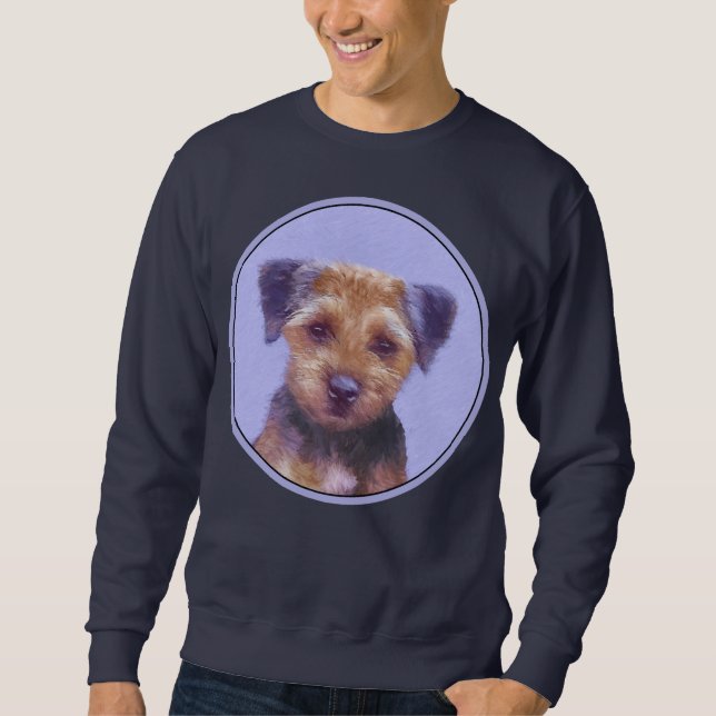 Sweatshirt Peinture sur la frontière de Terrier - jolie art o (Devant)