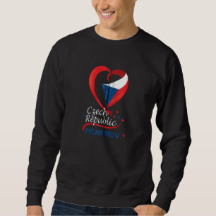 Sweatshirt Pelhrimov République Tchèque Drapeau Coeur Lion Co