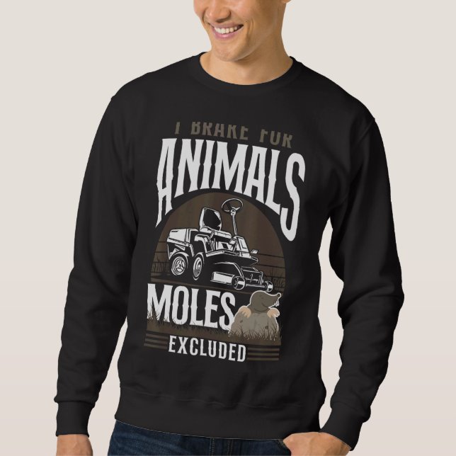 Sweatshirt Pelouse tondeuse papa père Landscaper Mole Tracé (Devant)