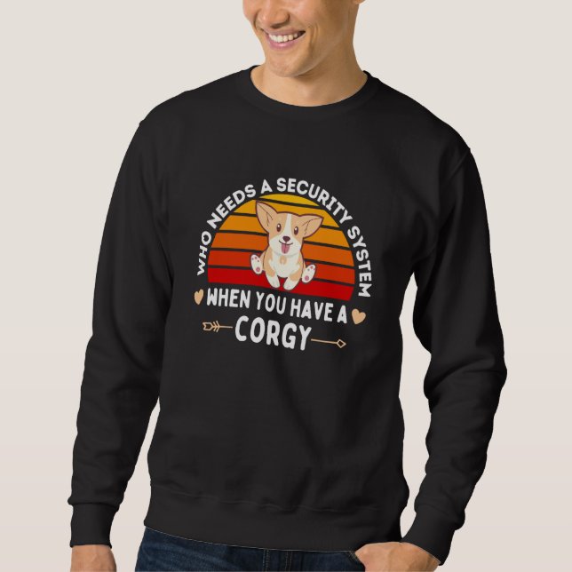 Sweatshirt Pembroke Welsh Corgi Puppies Corgi Dad Corgi Valen (Devant)
