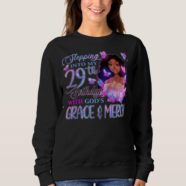 Sweatshirt Pénétrer dans mon 29e avec la grâce de Dieu Melan (Devant)
