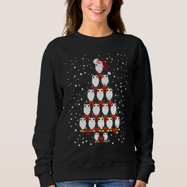Sweatshirt Penguin Christmas Tree Merry Christmas Xmas 2022 M (Devant)