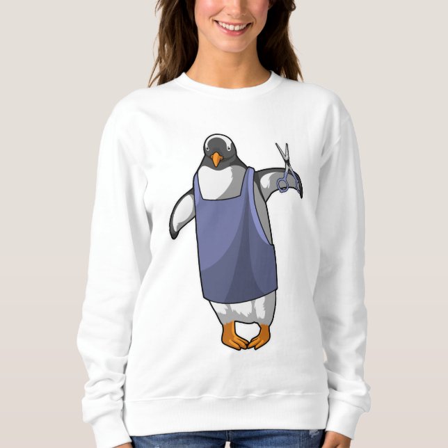 Sweatshirt Penguin coiffeur avec ciseaux (Devant)