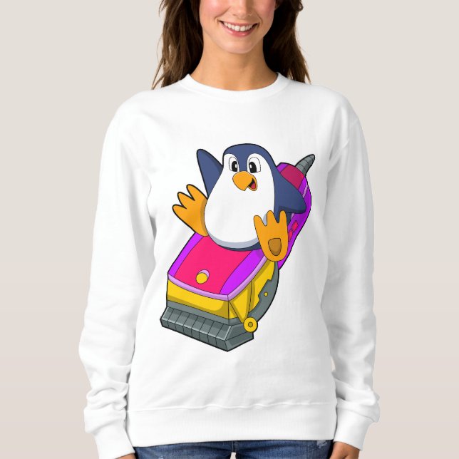 Sweatshirt Penguin comme coiffeur avec Razor (Devant)