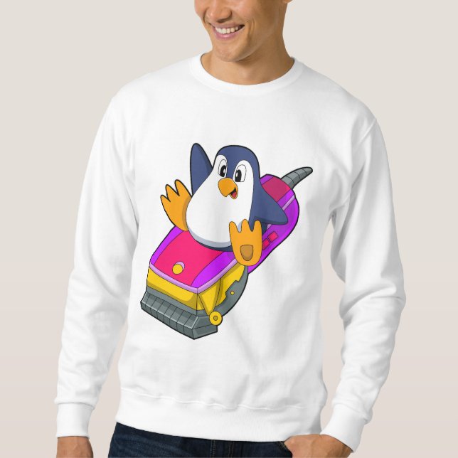 Sweatshirt Penguin comme coiffeur avec Razor (Devant)
