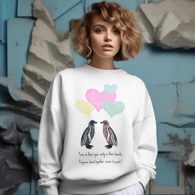 Sweatshirt Penguin Love : Yoga Partenaire Cadeau Chakra Heart (Créateur téléchargé)