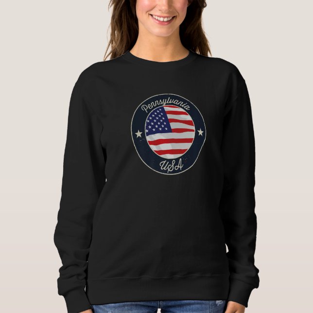 Sweatshirt Pennsylvania State Souvenir Retro Graphic Premium (Devant)