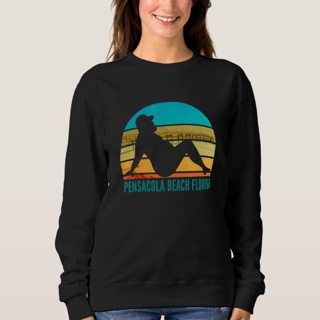 Sweatshirt Pensacola Beach Floride gros boire 2 (Devant)