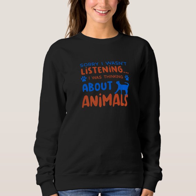Sweatshirt Penser à sauver des animaux mignons Secourt animal (Devant)