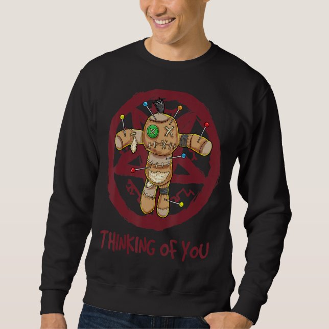 Sweatshirt Penser À Vous Poupée Voodoo Satanic Pastel Goth Ha (Devant)