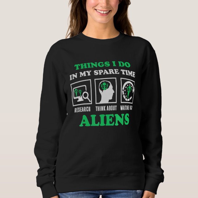 Sweatshirt Pensez À L'Espace Alien Ufo Alien (Devant)