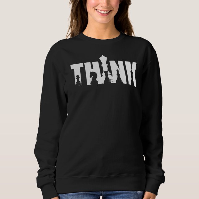 Sweatshirt Pensez Costume de pièce d'échecs Chess Club (Devant)