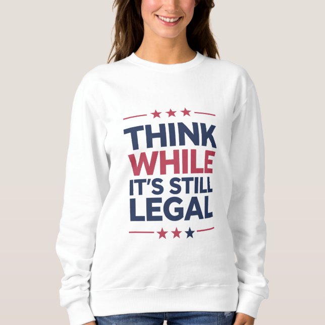 Sweatshirt Pensez pendant que c'est encore un cadeau républic (Devant)