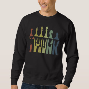 Sweatshirt Pensez Retro Vintage Chess Pièces Joueur Chess Coi