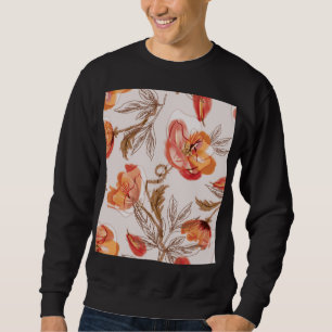 Sweatshirt Pépites Arrière - plans beige Motif d'aquarelle