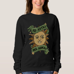 Sweatshirt Per Aspera Ad Astra Kansas Motto Dark Academia Moo