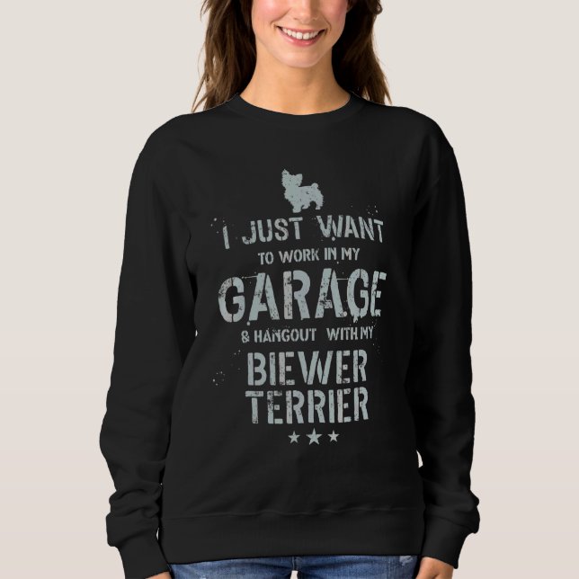 Sweatshirt Père Biewer Terrier Garage Hommes Suspendus (Devant)