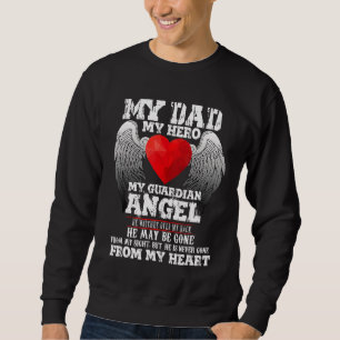 Sweatshirt Père dans le ciel Mon père Mon héros Mon ange gard