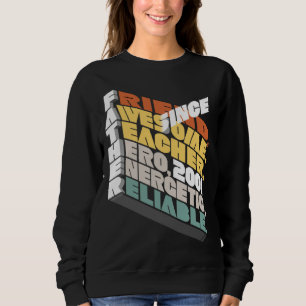 Sweatshirt PÈRE Depuis 2001 Acronyme Isométrique Vintage