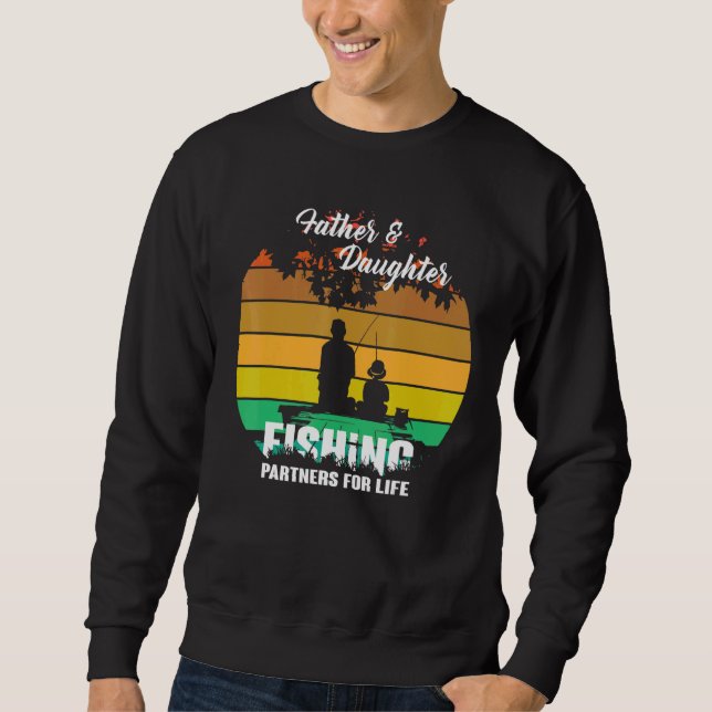 Sweatshirt Père Fille Partenaire De Pêche Pour La Vie Retro M (Devant)