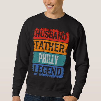 Sweatshirt Père Mari PHILLY Légende Fier Papa Retro Papa