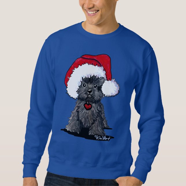 Sweatshirt Père Noël Affenpinscher (Devant)