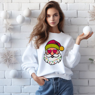 Sweatshirt Père Noël avec lunettes de soleil Design Parties s