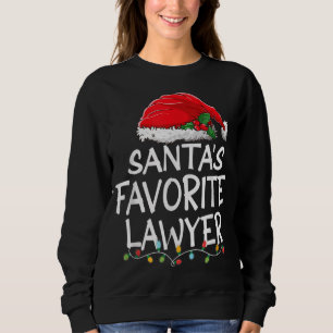 Sweatshirt Père Noël Avocat favori Noël Père Noël Arbre du Pè