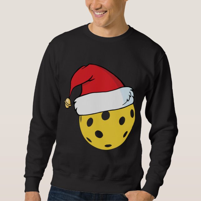 Sweatshirt Père Noël Casquette Pickleball Noël (Devant)