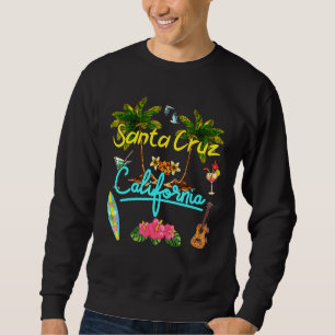 Sweatshirt Père Noël Cruz California Beach Summer Palm Sun Se