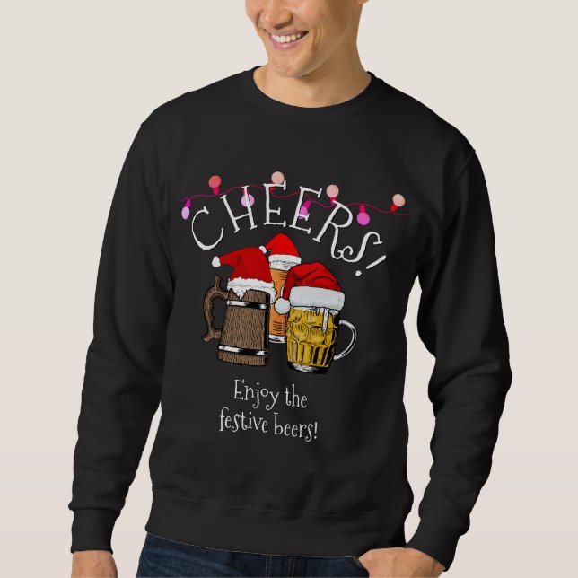Sweatshirt Père Noël de bière Noël (Devant)