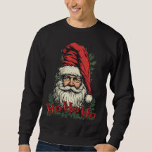 Père Noël drôle et coloré sur fond noir