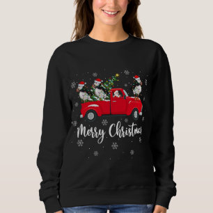 Sweatshirt Père Noël équitation Arbre de Noël Camion Puffin B