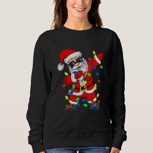 Sweatshirt Père Noël faisant le dab Illuminations de l'Arbre  (Devant)