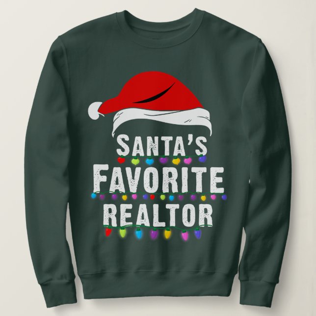 Sweatshirt Père Noël Favori Realtor Noël Immobilier Age (Design devant)