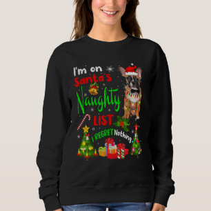 Sweatshirt Père Noël French Bulldog I'm On Père Noël Naughty